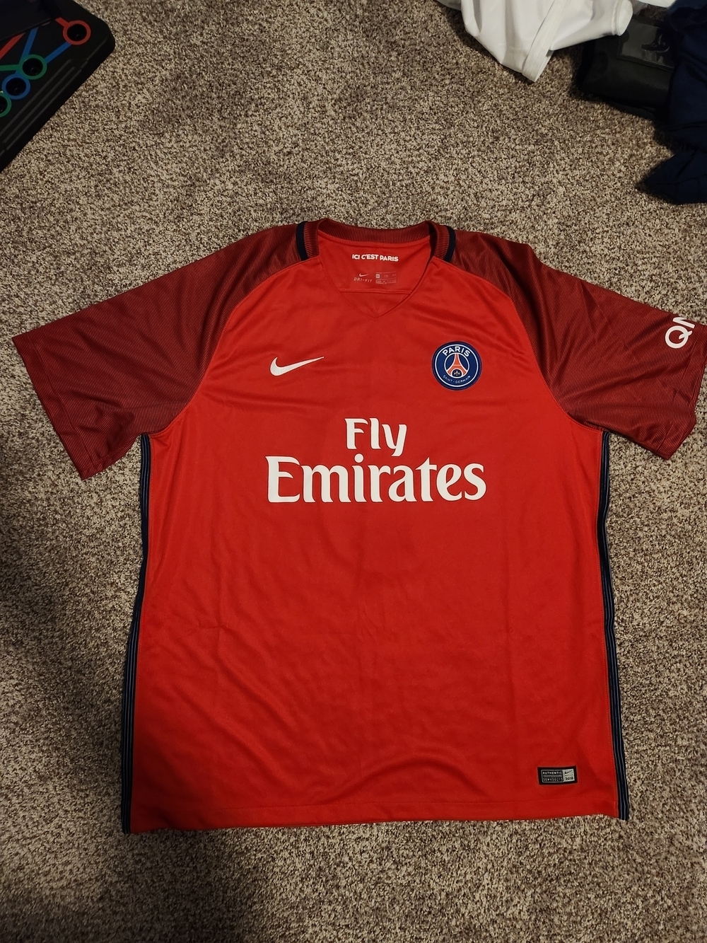 PSG Cavani #9 Jersey XXL Nike 2015/16 Paris Saint Germain Red Soccer Shirt